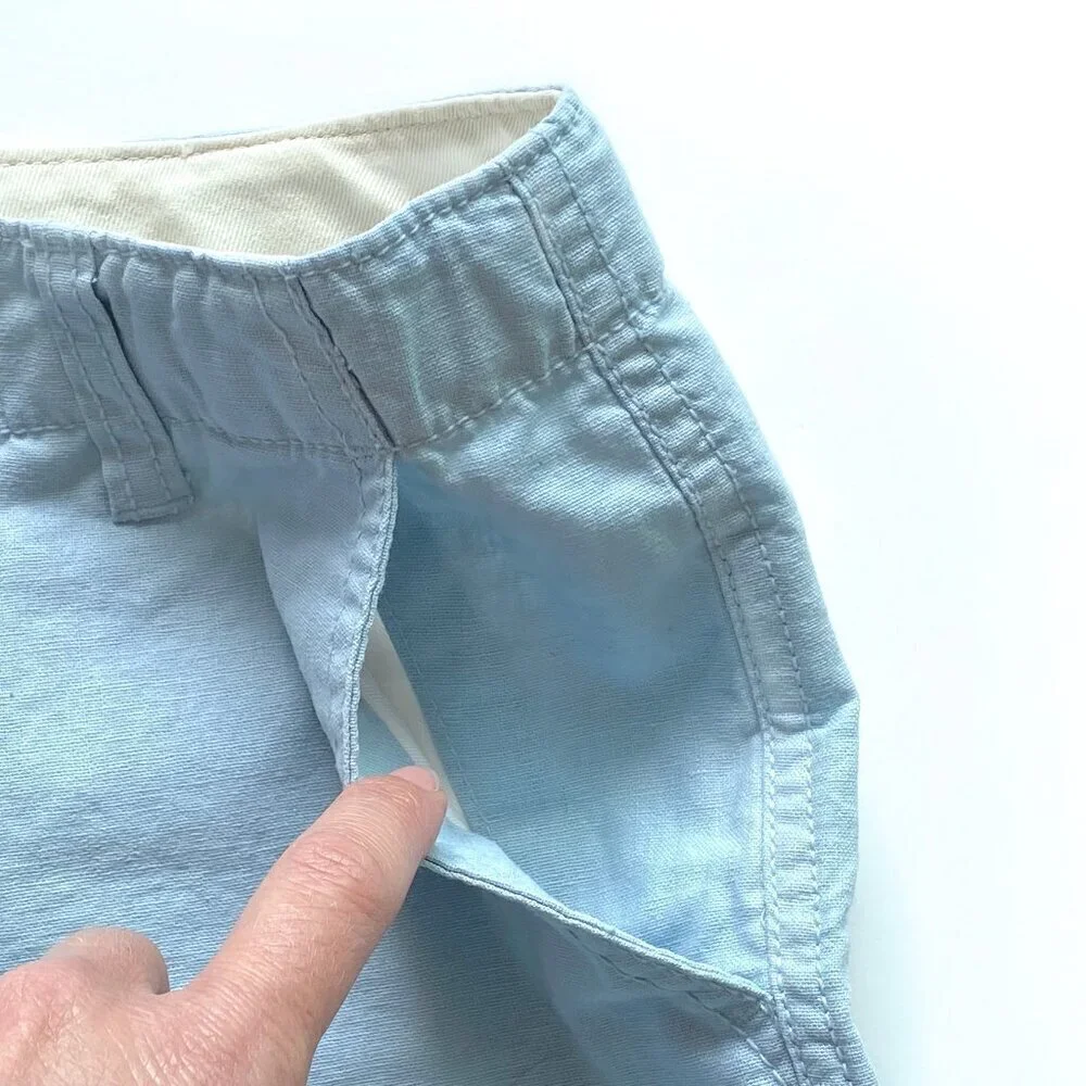 NWOT Gap Boys Light Blue Linen Blend Shorts 14